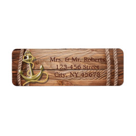 船舶波止場木材ビーチ航海のいかり結婚 ラベル