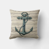 船舶用いかりヴィンテージスタイル木板枕 クッション (裏面)