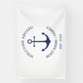 船舶用アンカー お客様の船名を歓迎します カスタム船名 横断幕 (縦)