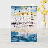 船舶用グリーティングカード – 夏の帆 カード (黄色い花)