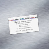 船舶用ボートモーター修理業 マグネット名刺 (インサイチュ)