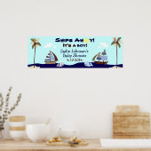 船舶用航海の赤ちゃんシャワーバナー ポスター (キッチン)