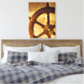 船舶用車輪と地図 キャンバスプリント (インサイチュ (寝室))