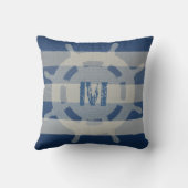 船舶用車輪の色あせ航海の枕 クッション (裏面)