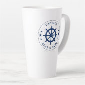 船舶用車輪キャプテンボートまたは名称大型の両面 カフェラテマグ (右アングル)