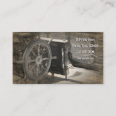 船舶用車輪セピアヴィンテージ航海のアンティーク 名刺 (裏面)