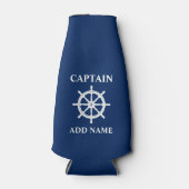 船舶用車輪ヘルムキャプテン名またはボート名海軍 ボトルクーラー (正面)