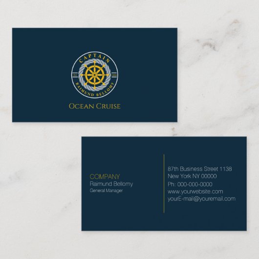 船舶用車輪ヘルム 名刺 (正面/裏面)