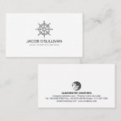 船舶用車輪ボートチャーター魚釣り 名刺 (正面/裏面)