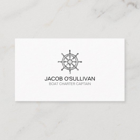 船舶用車輪ボートチャーター魚釣り 名刺 (正面)