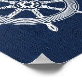 船舶用車輪航海のプリント ポスター (角)