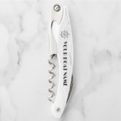 船舶用車輪航海のボートシルバーグレー ソムリエナイフ (正面)