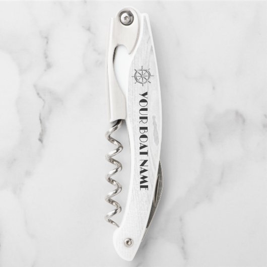 船舶用車輪航海のボートシルバーグレー ソムリエナイフ (正面)