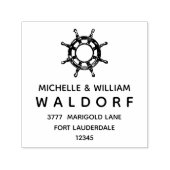 船舶用車輪航海の沿岸差出人住所 セルフインキングスタンプ (デザイン)