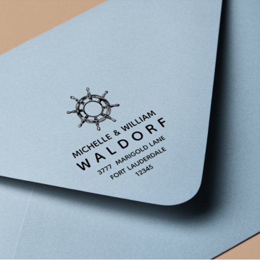 船舶用車輪航海の沿岸差出人住所 セルフインキングスタンプ