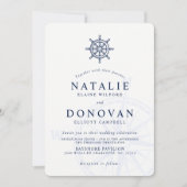 船舶用車輪航海の結婚式招待状 招待状 (正面)