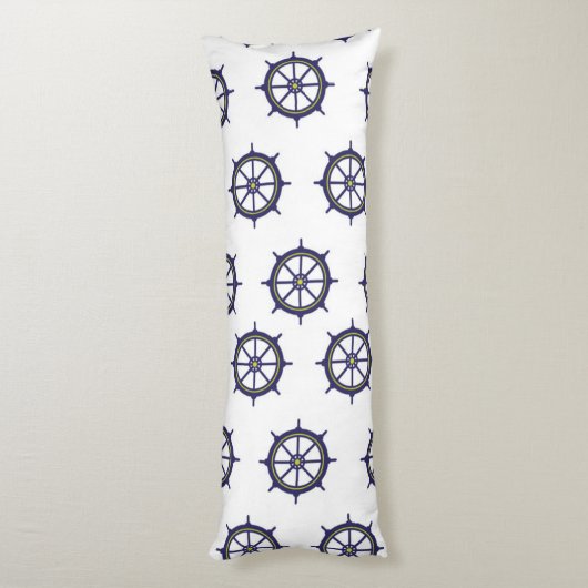 船舶用車輪航海の緑と青 ボディピロー (裏面 (縦))