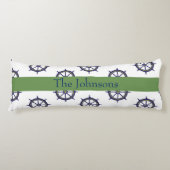 船舶用車輪航海の緑と青 ボディピロー (正面)