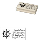 船舶用車輪船上帆走差出人住所 ラバースタンプ (押印)