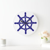 船舶用車輪 ラージ壁時計 (ホーム)