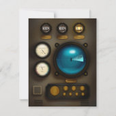 船舶管理盤機械年パーソナライズされた齢 ノートカード (正面)