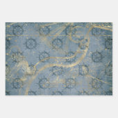 船舶舵オンブルー ラッピングペーパーシート (正面2)