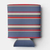 船舶船長ブルー航海のストライプのカスタム 缶クーラー (裏面)