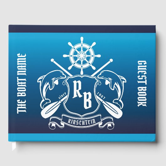 船舶記章ドルフィンズヘルムオール航海のスシールド ゲストブック (正面)