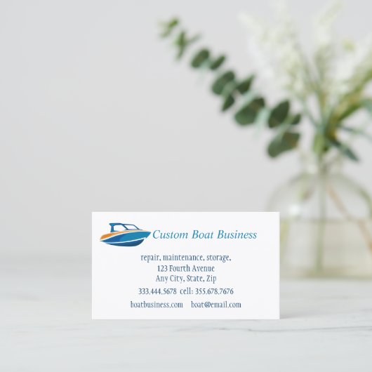 船舶販売修理保全保管船舶 名刺 (スタンド正面)