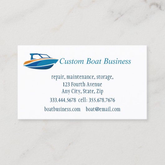 船舶販売修理保全保管船舶 名刺 (正面)