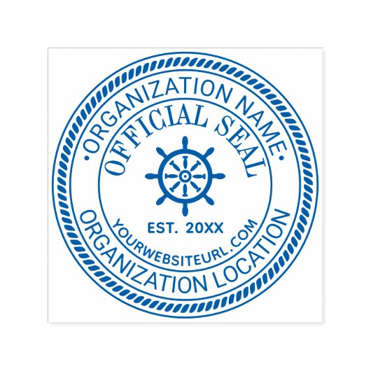 船舶車輪ロープ#2公式シール名ロケーションURLセット セルフインキングスタンプ (デザイン)