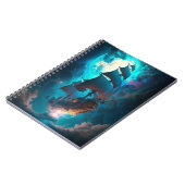 船舶飛んでいるファンタジー芸術 ノートブック (左側)