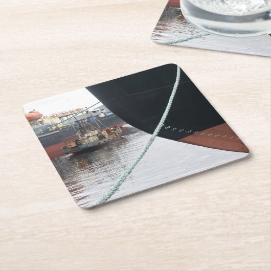船舶 スクエアペーパーコースター (アングル)