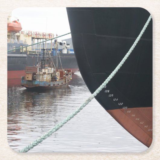 船舶 スクエアペーパーコースター (正面)