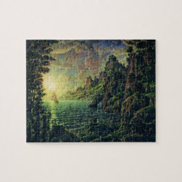 船舶：夕べ太陽（Konstantin Bogaevsky著） ジグソーパズル