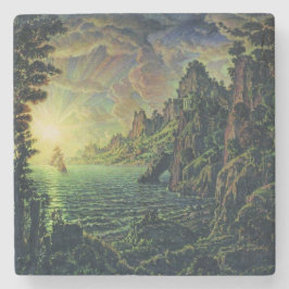 船舶：夕べ太陽（Konstantin Bogaevsky著） ストーンコースター