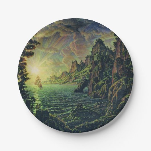 船舶：夕べ太陽（Konstantin Bogaevsky著） ペーパープレート (正面)