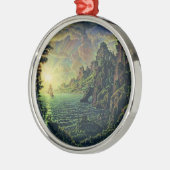 船舶：夕べ太陽（Konstantin Bogaevsky著） メタルオーナメント (左)