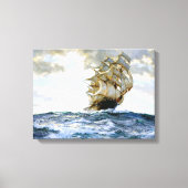 船誇りを持ったはモンタ絵画ーグ・ドーソン キャンバスプリント (正面)