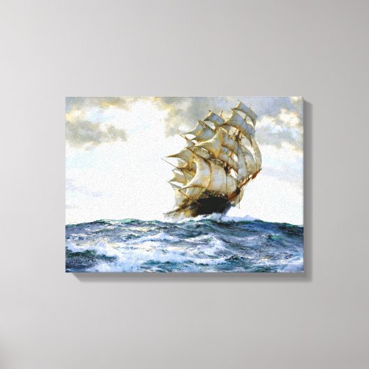 船誇りを持ったはモンタ絵画ーグ・ドーソン キャンバスプリント (正面)