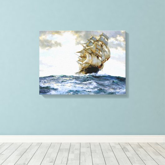 船誇りを持ったはモンタ絵画ーグ・ドーソン キャンバスプリント (インサイチュ (ウッドフロア))