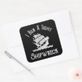 船走が難破した スクエアシール (封筒)