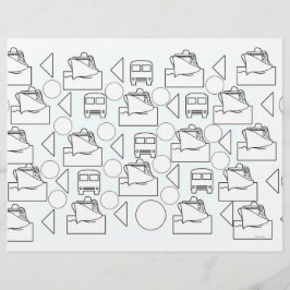 船車着色シートランチョンマット