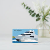 船遊びおよび魚釣りのテーマ 名刺 (スタンド正面)