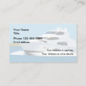 船遊びおよび魚釣りのテーマ 名刺 (裏面)