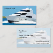 船遊びおよび魚釣りのテーマ 名刺 (正面/裏面)