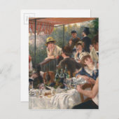 船遊びのパーティーの昼食会-ルノアール インビテーションポストカード (正面/裏面)