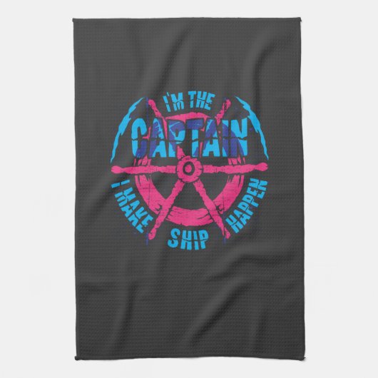 船遊び-私は大尉です キッチンタオル (縦)