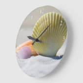 船酔いのビーチが少ない ラージ壁時計 (傾斜)