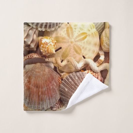 船酔い砂ドルパターン ウォッシュタオル (ウォッシュタオル)